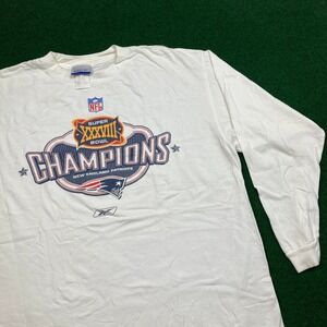Reebok White Super Bowl Champions Long Sleeve Shirt